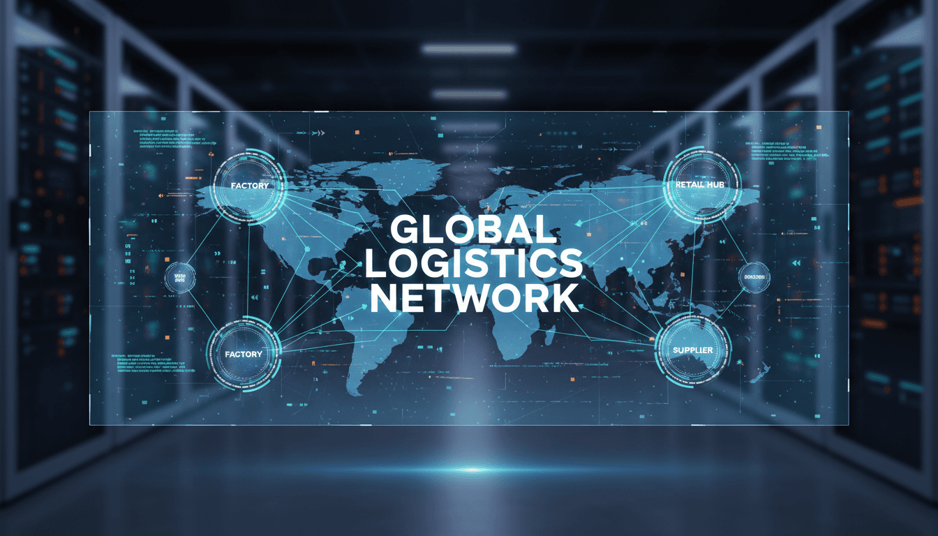 Supply chain logistics network with connected distribution points